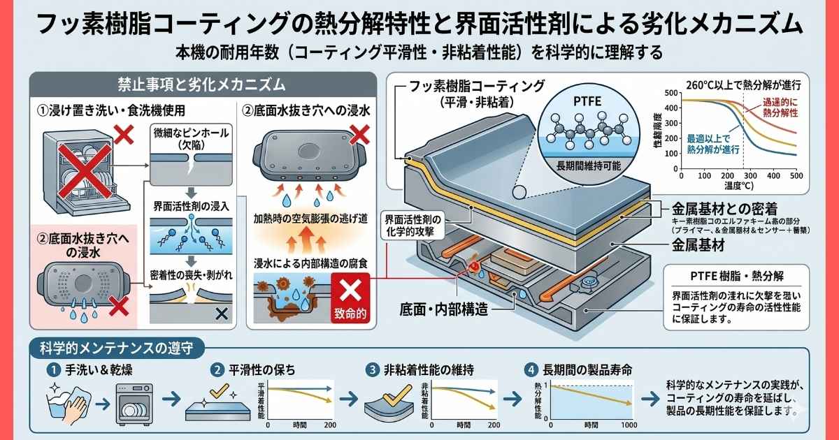 コーティング剥離メカニズムの解説図
